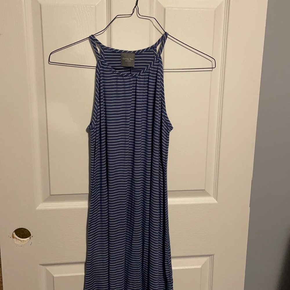Women’s light blue summer maxi tank dress